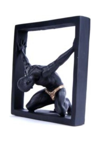 Dekoratif Polyester Çerçeveli Adam Heykeli (20 x 20 Cm)