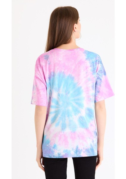 Kadın Batik Yıkamalı Oversize Mavi modelleri