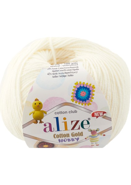Cotton Gold Hobby New 62 Açık Krem 50 Gr.