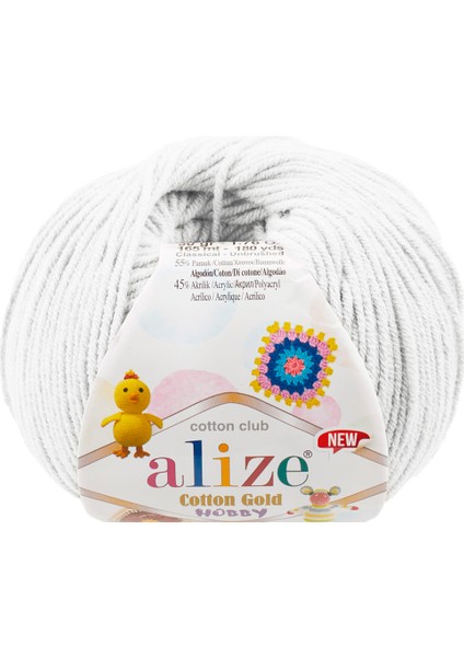 Cotton Gold Hobby New 55 Beyaz 50 Gr.