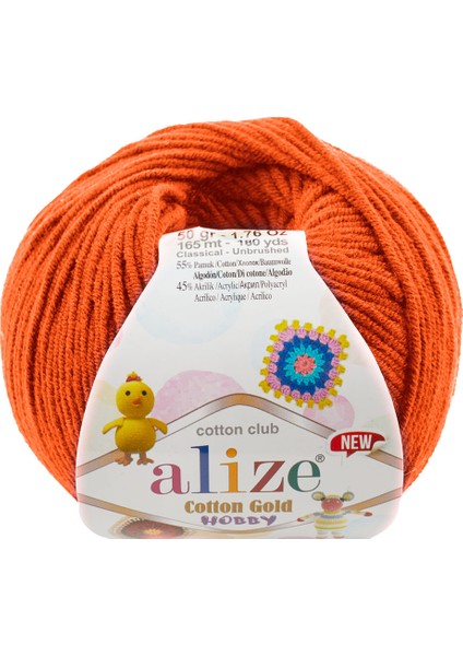 Cotton Gold Hobby New 37 Oranj 50 Gr.