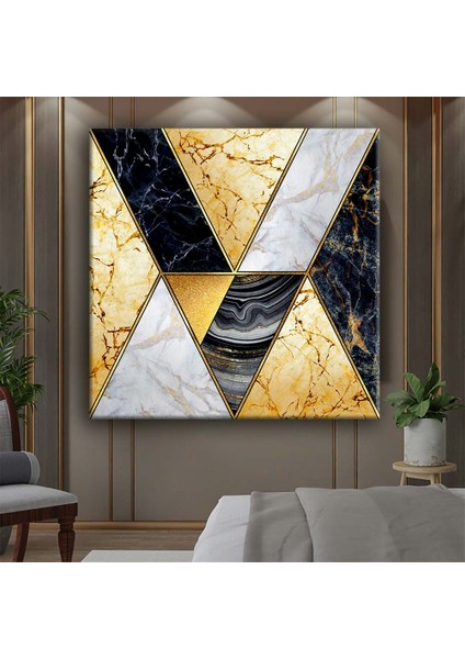 Marble Modern Soyut Dekoratif Kanvas Tablo - VOOV1966