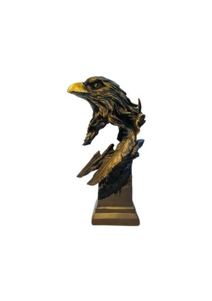 Dekoratif Kartal Büst Heykel (34 x 18 Cm)