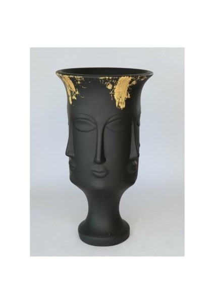 Polyester Çok Yüzlü Uzun Vazo Adler Uzun Vazo Saksı (35 x 19 Cm)