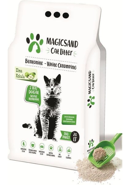 Cat Litter Elma Kokulu Ince Taneli Kedi Kumu 20 Lt