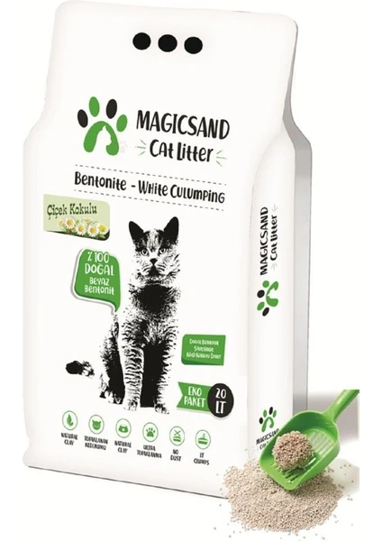 Cat Litter Çiçek Kokulu Kedi Kumu 20 Lt Ince Taneli