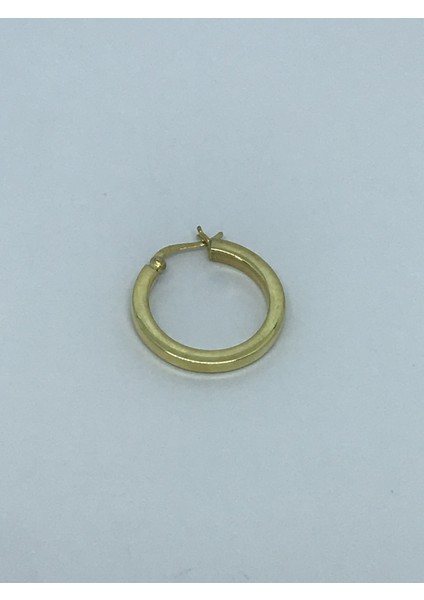 Gümüş Gold Renk Köşeli Bombe Halka Küpe fiyatları