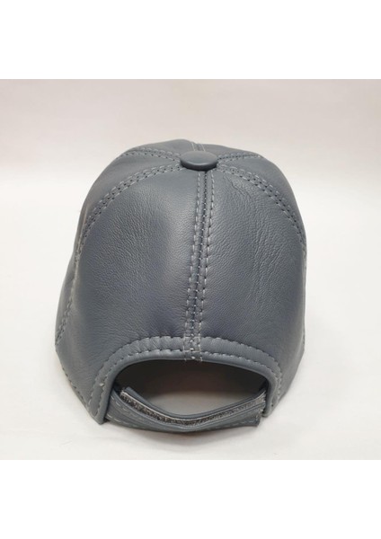 Gri Renk Deri Unisex Şapka fırsatları