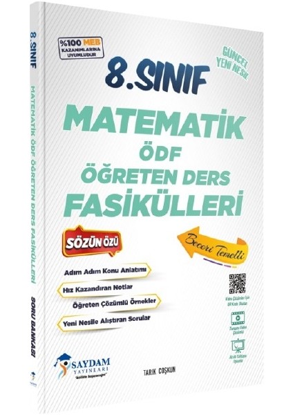 Saydam Yayınları Saydam 8. Sınıf Matematik Öğreten Ders Fasikülleri (Ödf)