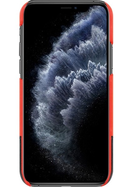 Imak Apple iPhone 11 6.1 Inç Uyumlu Pu Deri + Pc Telefon Kılıfı - Kırmızı / Siyah (Yurt Dışından)