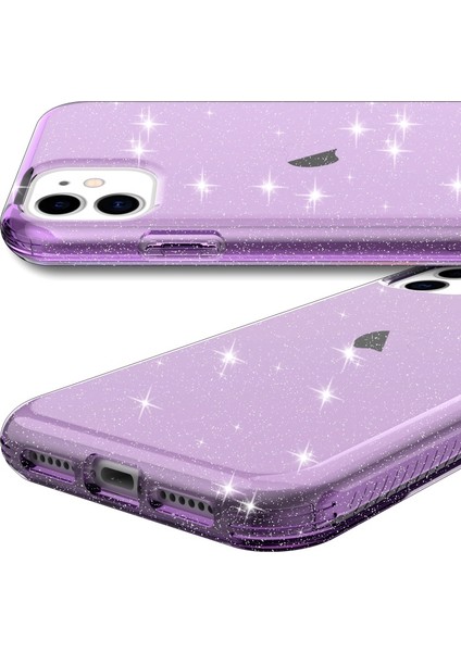 Apple iPhone 11 6.1 Inç Uyumlu Tpu + Pc Simli Telefon Kılıfı - Şeffaf Mor (Yurt Dışından) modelleri