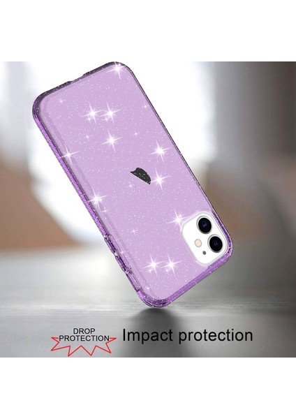Apple iPhone 11 6.1 Inç Uyumlu Tpu + Pc Simli Telefon Kılıfı - Şeffaf Mor (Yurt Dışından) fırsatları