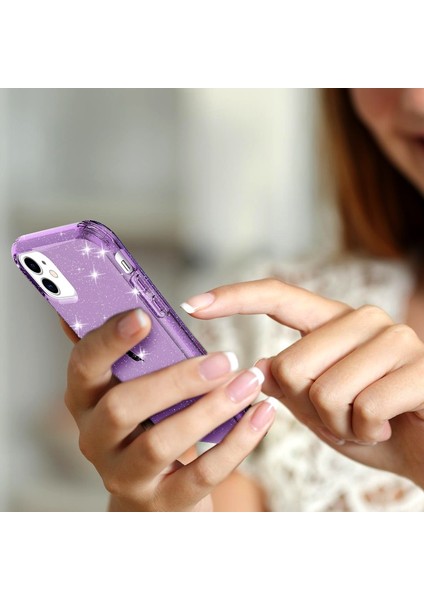 Apple iPhone 11 6.1 Inç Uyumlu Tpu + Pc Simli Telefon Kılıfı - Şeffaf Mor (Yurt Dışından) indirimleri