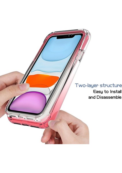 Apple iPhone 11 6.1 Inç Uyumlu Tpu Koruyuculu Telefon Kılıfı - Kırmızı (Yurt Dışından)