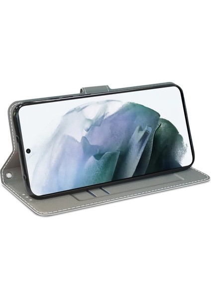 Dayanıklı Desen Baskı Pu Deri Standı Galaxy S22 5g Için Kayış ile Koruyucu Kılıf Koruyucu Kılıf - C08 Beyaz Kedi (Yurt Dışından) modelleri