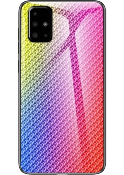 Galaxy A51 Için Karbon Fiber Doku Temperli Cam + Pc + Tpu Muhafaza - Renkli Elyaf (Yurt Dışından) fiyatları