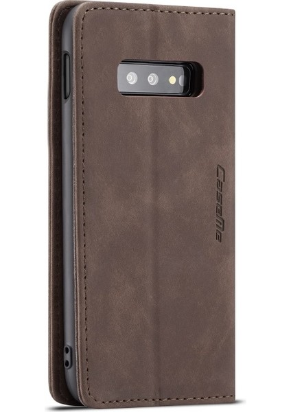 013 Series Galaxy S10E Pu Deri Cep Telefonu Kılıfı [otomatik Emilir] [cüzdan Standı] - Kahverengi (Yurt Dışından) fiyatları