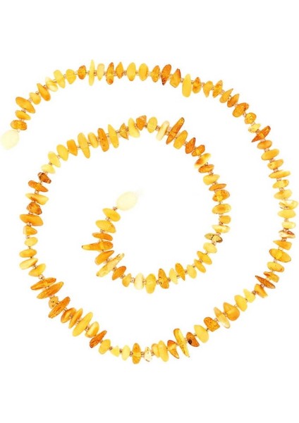 Bebek Damla Kehribar 925 Ayar Gümüş Kolye