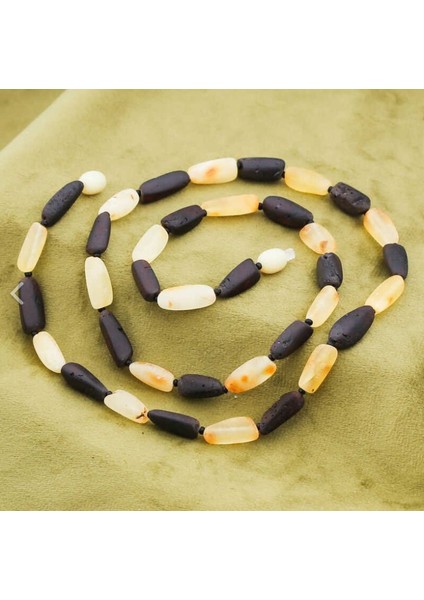 Bebek Damla Kehribar 925 Ayar Gümüş Kolye