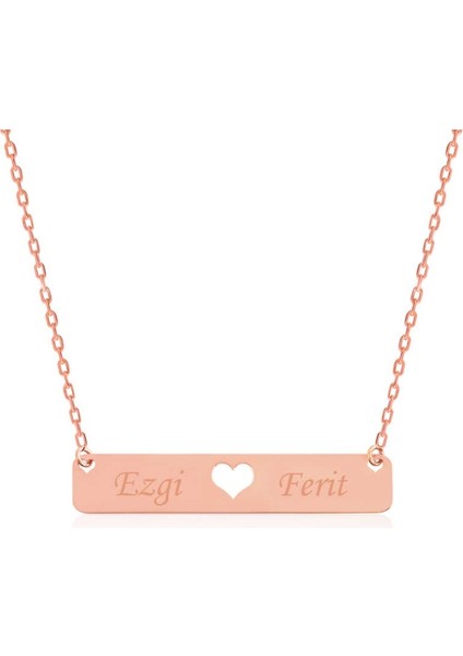 Kalp Isimli 925 Ayar Gümüş Kolye