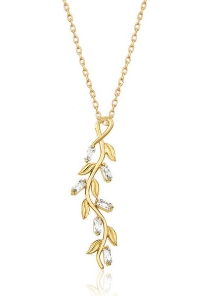 Sarmaşık Gold 925 Ayar Gümüş Kolye