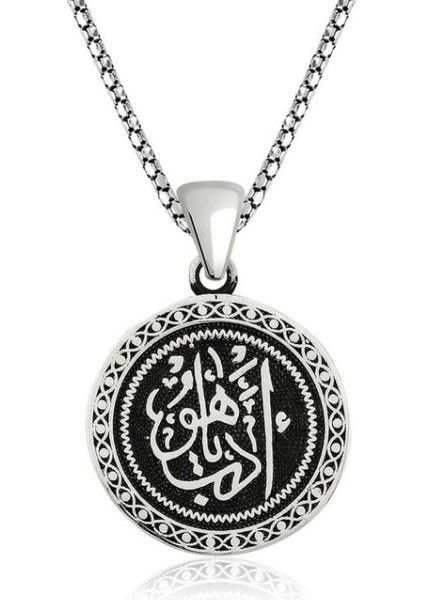 Edep Ya Hu 925 Ayar Gümüş Kolye