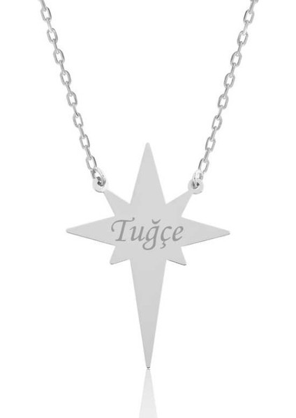 Isim Yazılı Özel 925 Ayar Gümüş Kolye