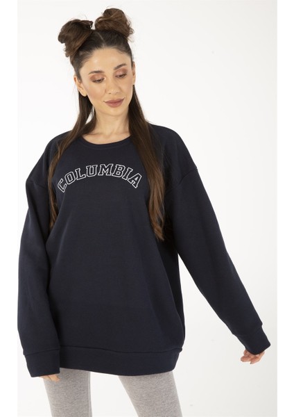 Kadın Columbıa Baskılı Oversize Sweatshirt