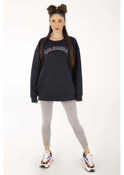 Kadın Columbıa Baskılı Oversize Sweatshirt