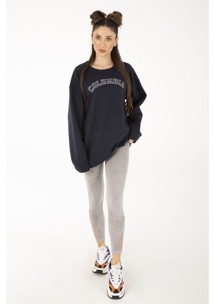 Kadın Columbıa Baskılı Oversize Sweatshirt