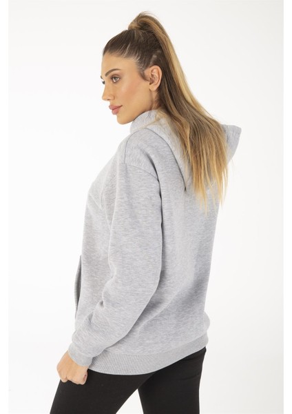 Kadın Gri Tsukuba Sweatshirt Kapüşonlu fırsatları