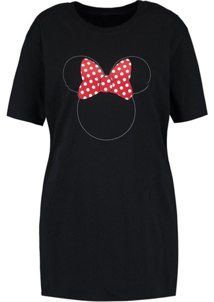 Unıque Kadın Siyah Minie Mouse T-Shirt fırsatları