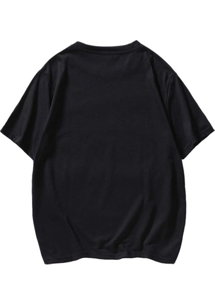Unisex Siyah T-Shirt Los Angeles Baskılı Oversize Tişört fiyatları