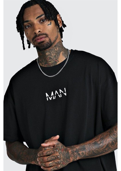Crash Man African Erkek Siyah Oversize Tshirt fiyatları