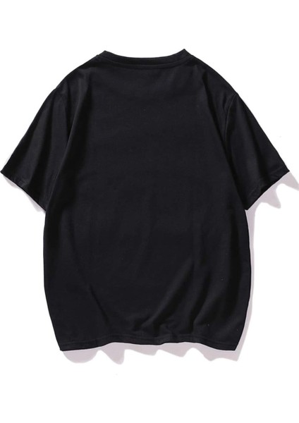 Erkek Siyah Oversize T-Shirt Araba Baskılı fiyatları