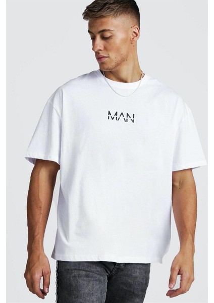 Crash Man African Erkek Beyaz Oversize Tshirt