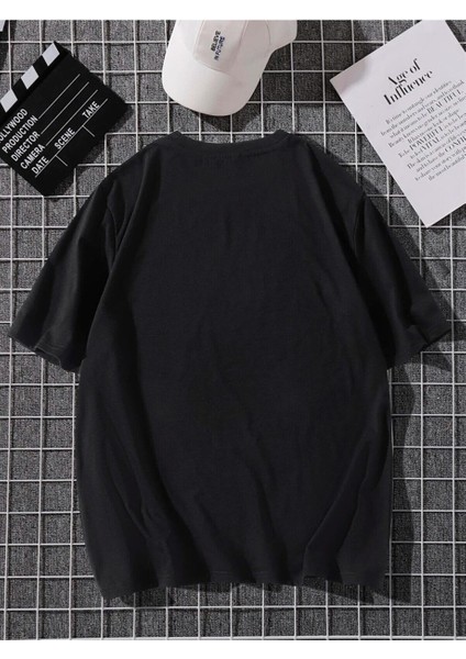 Erkek Siyah Oversize T-Shirt Ayı Baskılı fiyatları