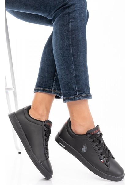 Franco Uspa Siyah Kadın Sneaker Spor Ayakkabı 1fx V10 modelleri