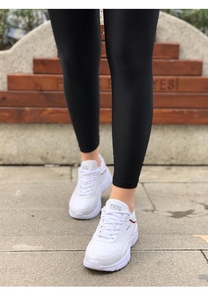 Tracey Yüksek Taban Beyaz Kadın Spor Ayakkabı V5