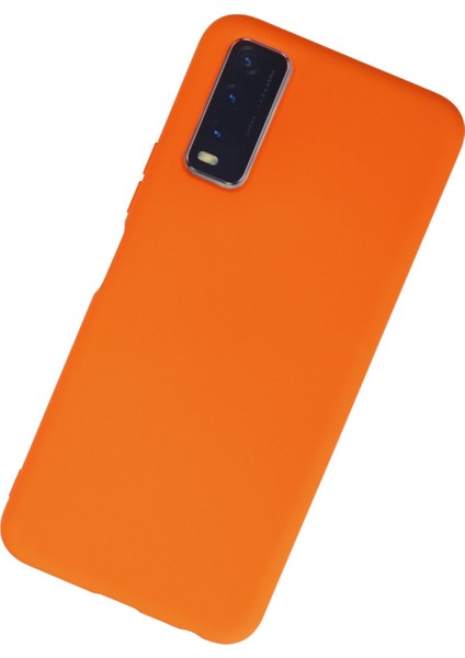 Vivo Y11S Kılıf Nano Içi Kadife Silikon - Turuncu fiyatları