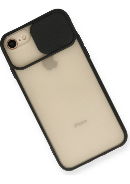 iPhone Se 2020 Kılıf Palm Buzlu Kamera Sürgülü Silikon - Siyah fiyatları