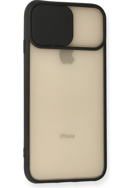 iPhone Se 2020 Kılıf Palm Buzlu Kamera Sürgülü Silikon - Siyah modelleri