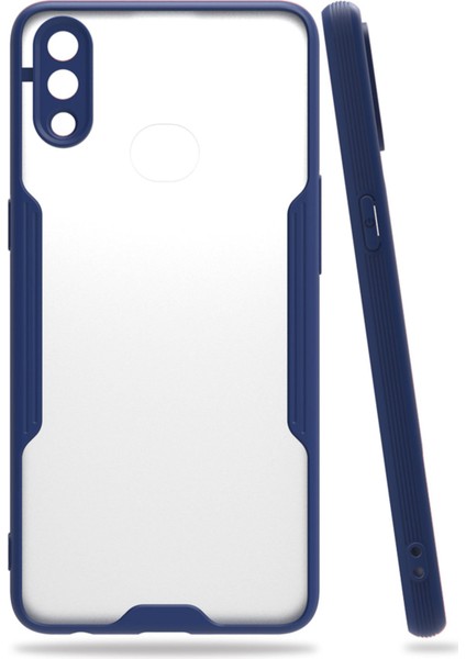 Samsung Galaxy A10S Kılıf Platin Silikon - Lacivert