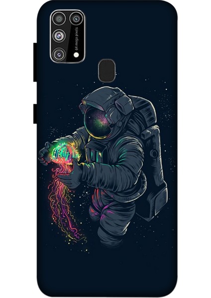 Samsung Galaxy M31 Kılıf Baskılı Astronot Desenli Zipax A++ Silikon -  Astronot