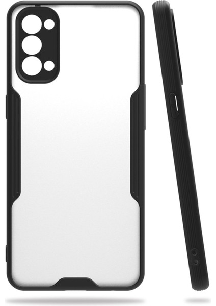 Oppo Reno 4 Kılıf Platin Silikon - Siyah