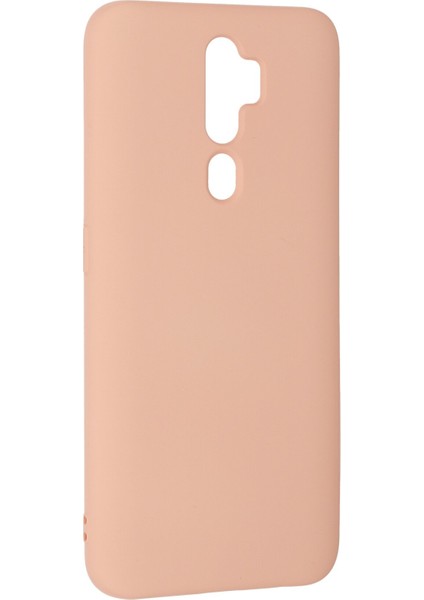 Oppo A9 2020 Kılıf Nano Içi Kadife Silikon - Pudra modelleri