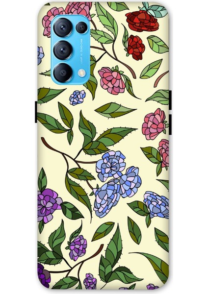 Oppo A54 5g Kılıf Çiçekler Baskılı Desenli Zipax A++ Silikon - 8562