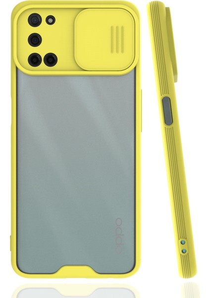Oppo A52 Kılıf Platin Kamera Koruma Silikon - Sarı