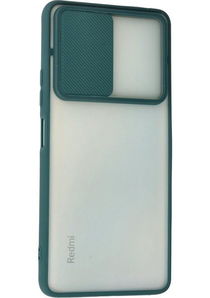 Xiaomi Redmi Note 10 Pro Kılıf Palm Buzlu Kamera Sürgülü Silikon - Yeşil modelleri