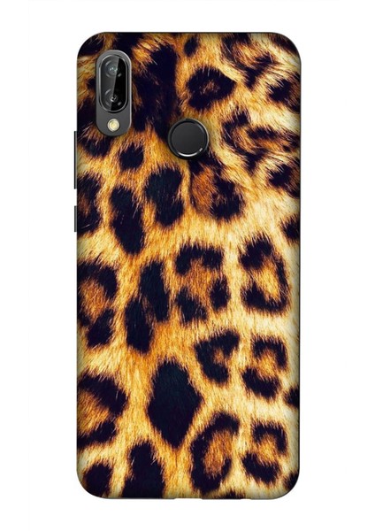 Huawei P20 Lite Kılıf Baskılı Leopar 01 Desenli Zipax A++ Silikon - LEOPAR01